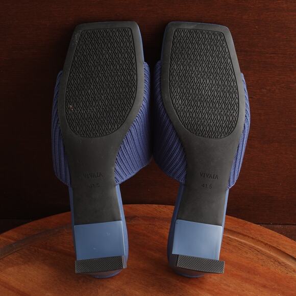 Vivaia Sandals Womens SZ EU 41.5 US 10 Blue Jade Pro Square Toe Block Heel Shoes - Picture 10 of 14